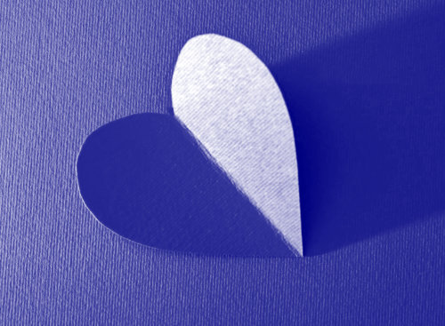 Blue paper heart